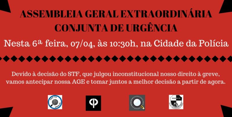 ASSEMBLEIA GERAL EXTRAORDINÁRIA CONJUNTA DE URGÊNCIA