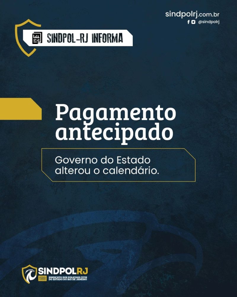 Calendário de pagamentos dos servidores estaduais de 2026 é divulgado pelo Governo do RJ