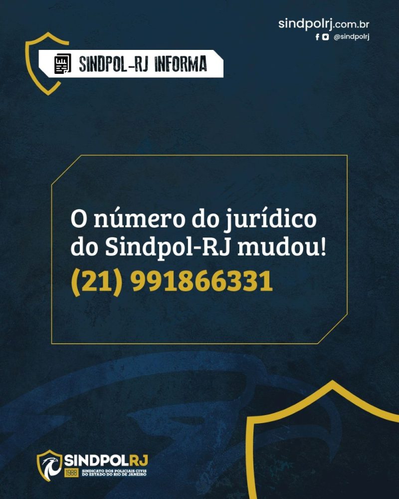 Jurídico do Sindpol-RJ tem novo número de atendimento