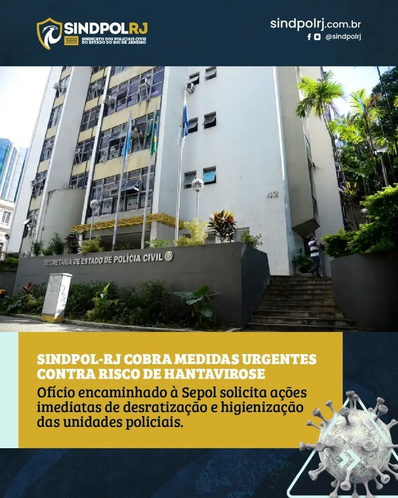Sindpol-RJ cobra medidas urgentes contra infestação de roedores em unidades da Polícia Civil