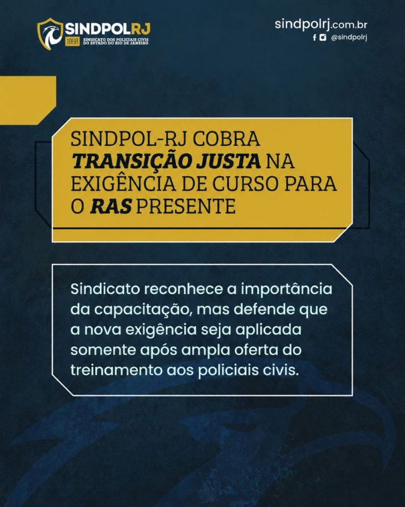 Sindpol-RJ cobra prazo e acesso igualitário para nova exigência do RAS Presente