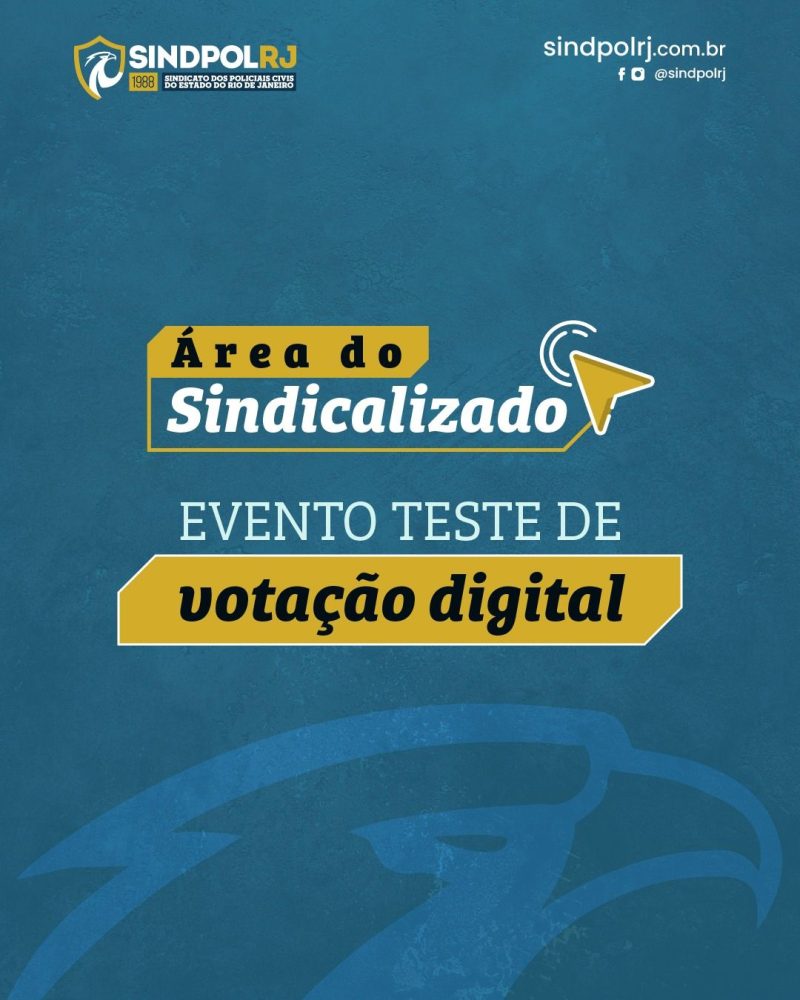Sindpol-RJ lança enquete teste para votação online a partir de 3004